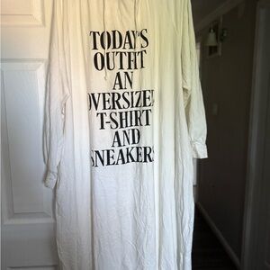 Women's Long Sleeve White Dress